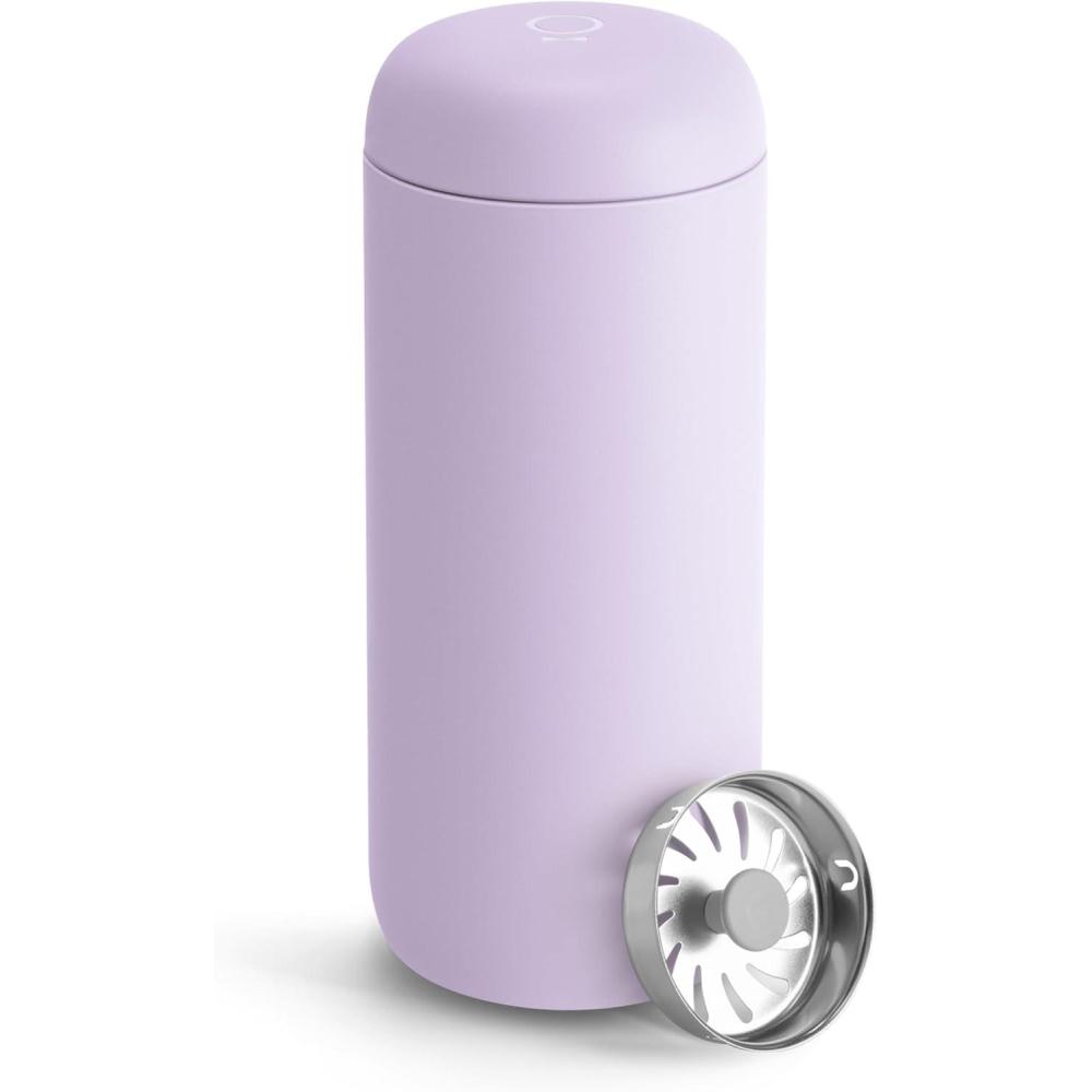 imageFellow 16 oz Carter Move Travel Mug  VacuumInsulated Stainless Steel Travel Coffee Mug  Coffee Tumbler with Ceramic Interior and Splash Guard  RedLavender Purple