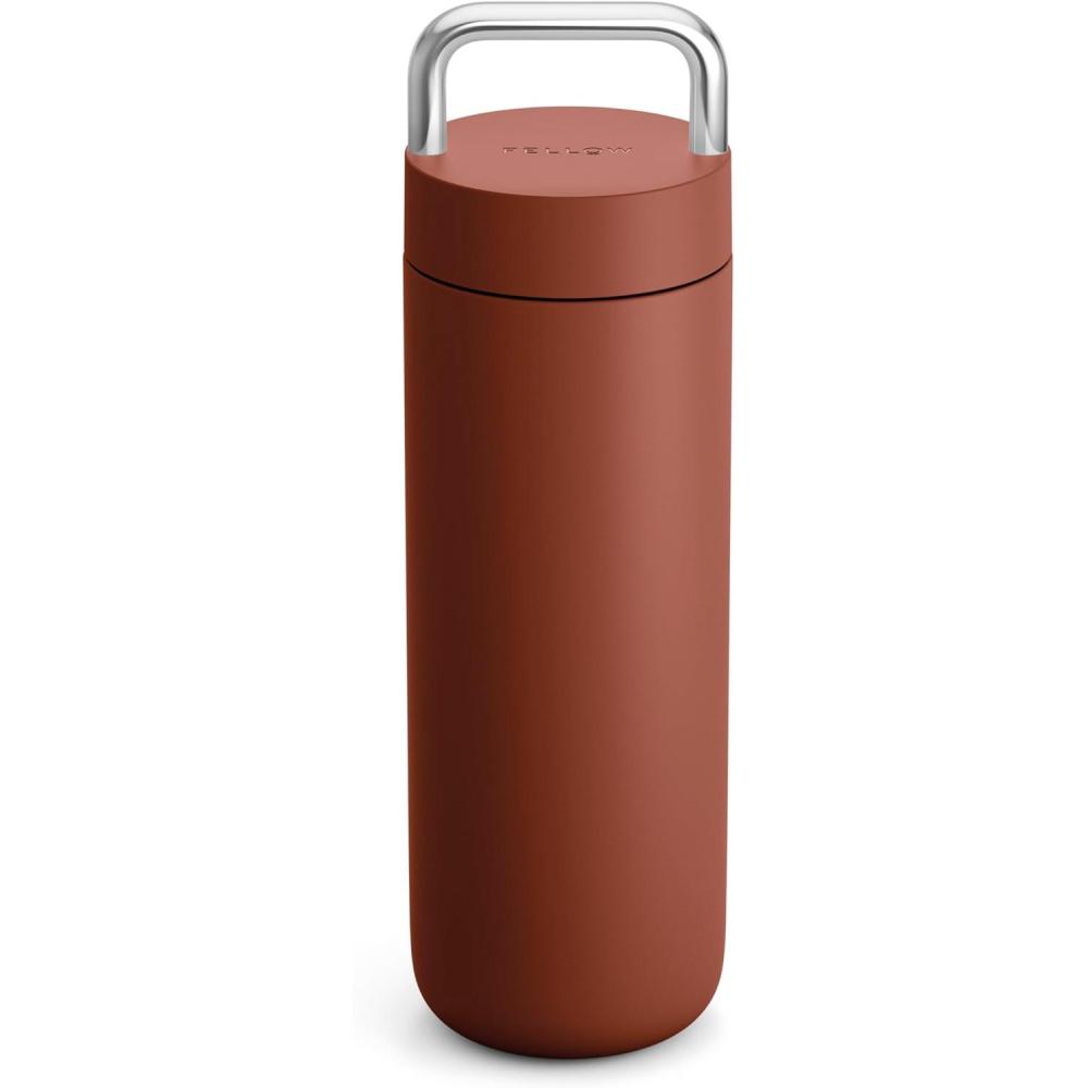 imageFellow 20 oz Carter Carry Water Bottle  LeakProof Lid Vacuum Insulated Stainless Steel Tumbler Keeps Heat for 12 HoursStays Cold for 24 Hours Stainless Steel Handle Dishwasher Safe Stone BlueSienna