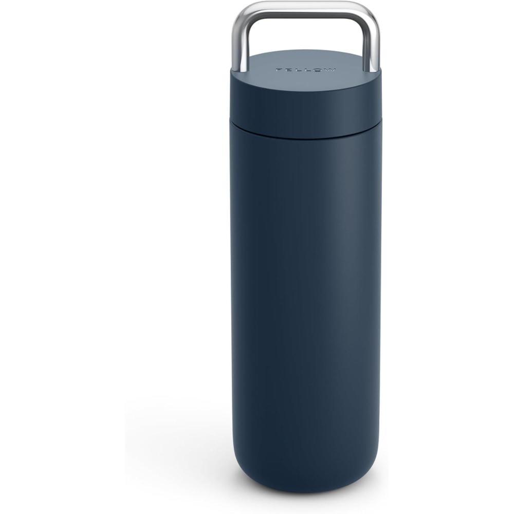 imageFellow 20 oz Carter Carry Water Bottle LeakProof Lid Vacuum Insulated Stainless Steel Tumbler Keeps Heat for 12 HoursStays Cold for 24 Hours Stainless Steel Handle Dishwasher Safe Stone BlueStone Blue