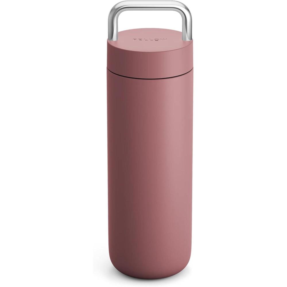 imageFellow 20 oz Carter Carry Water Bottle  LeakProof Lid Vacuum Insulated Stainless Steel Tumbler Keeps Heat for 12 HoursStays Cold for 24 Hours Stainless Steel Handle Dishwasher Safe Stone BlueDesert Rose