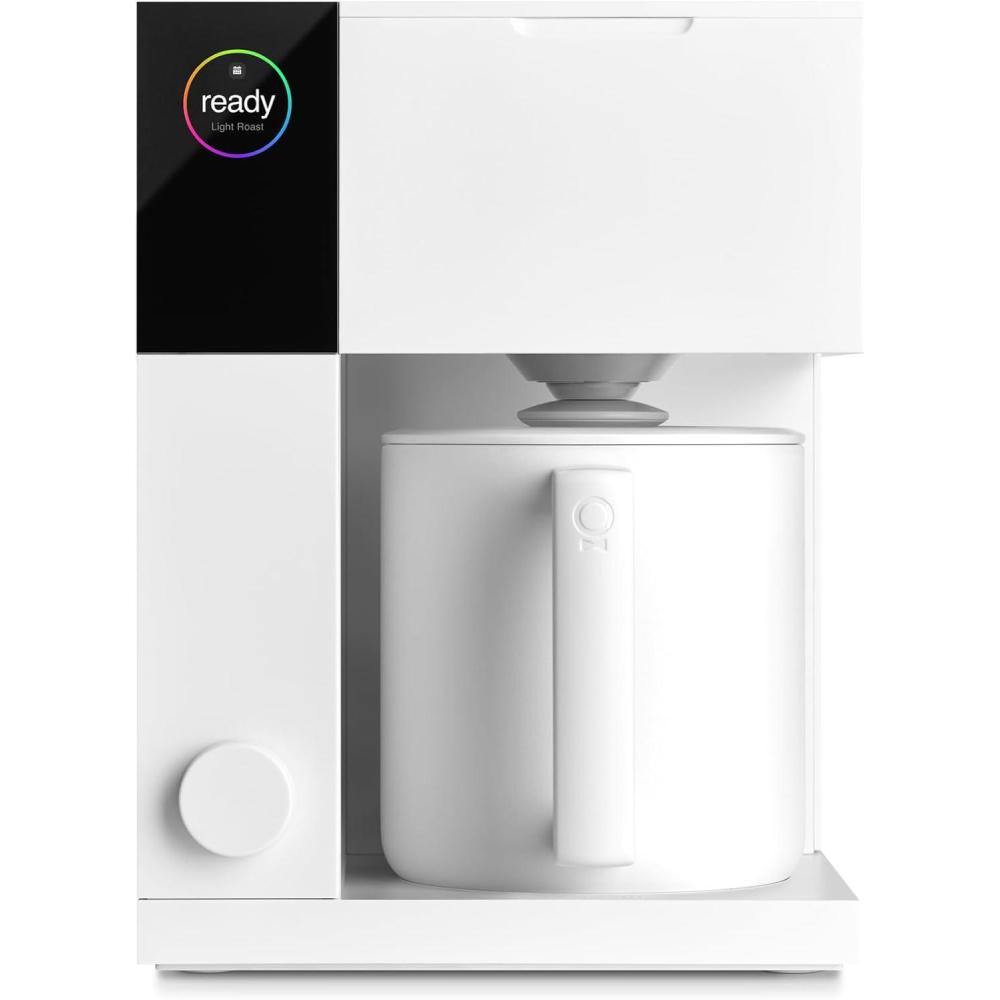 imageFellow Aiden Precision Coffee Maker  10Cup Thermal Carafe BuiltIn Brewing Guidance Scheduling Removable Water Tank Matte BlackMatte White