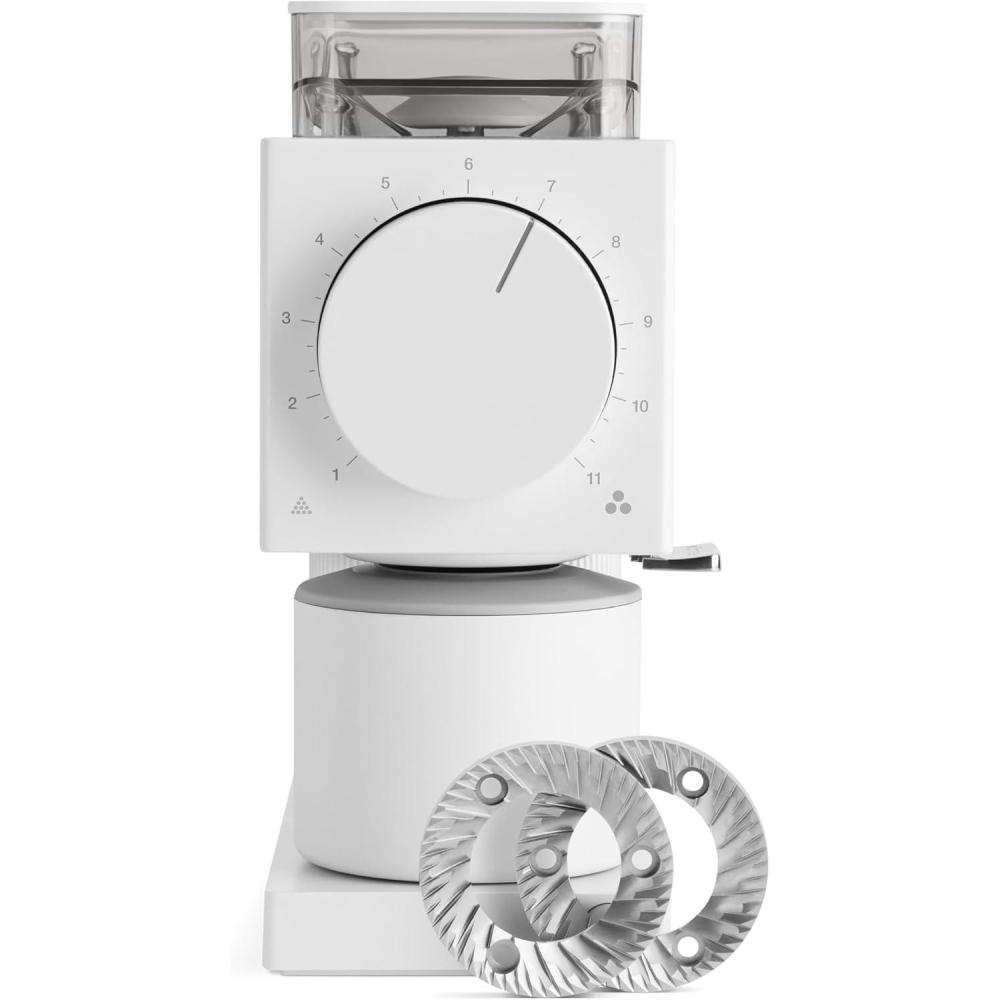 imageFellow Gen 2 Ode Brew Grinder  Burr Electric Coffee Bean Grinder with 31 Settings for Drip French Press ampamp Cold Brew  Small Footprint  Matte BlackMatte White