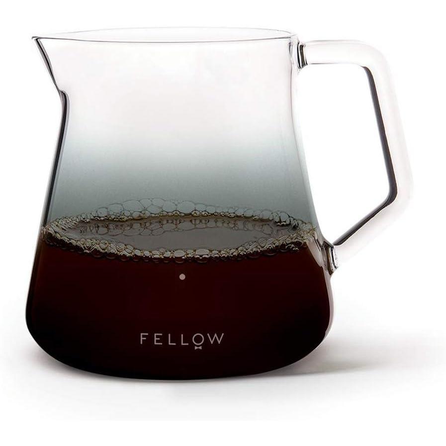 imageFellow Mighty Small Glass Carafe Manual Pour Over Coffee Beaker and Tea Steeper Borosilicate Glass Decanter 169 oz Clear ContainerSMOKE GREY