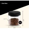 Fellow Atmos Vacuum Coffee Canister & Food Storage Container Bundle – Airtight Coffee and Food Storage Containers – 0.4 L and 0.7 L – Clear Glass