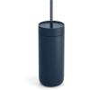 Fellow 16 oz Carter Cold Tumbler – Spill-Resistant Straw Lid, Stainless Steel Vacuum-Insulated Cup with Ceramic Interior and Reusable Straw for Cold Drinks,Fits Cup Holders,Dishwasher Safe,Matte Grey(Stone Blue)