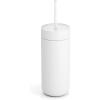 Fellow 16 oz Carter Cold Tumbler – Spill-Resistant Straw Lid, Stainless Steel Vacuum-Insulated Cup with Ceramic Interior and Reusable Straw for Cold Drinks,Fits Cup Holders,Dishwasher Safe,Matte Grey(Matte White)