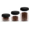 Fellow Clear Glass Atmos Bundle – Bundle of 3 Clear Glass Atmos Vacuum Canisters in 1.2 L, 0.7 L, + 0.4 L Sizes