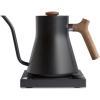 Fellow Stagg EKG Pro Studio Edition Electric Gooseneck Kettle – Pour-Over Coffee, Tea, Quick Heating, Precise Temperature Control, Scheduling, Built-in Brew Timer-Matte Black with Walnut Handle, 0.9 L(Matte Black with Walnut Handle + Lid Pull)