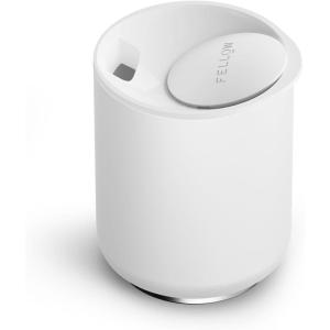 Fellow 10 oz Rocky Lowball Tumbler – Insulated Stainless Steel Whiskey and Cocktail Tumbler with Ceramic Interior and Swivel Pebble Lid (Matte Black)(Matte White)