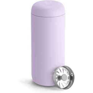Fellow 16 oz Carter Move Travel Mug – Vacuum-Insulated Stainless Steel Travel Coffee Mug – Coffee Tumbler with Ceramic Interior and Splash Guard – Red(Lavender Purple)