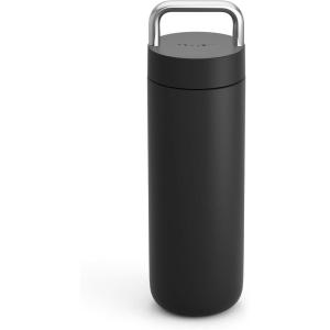 Fellow 20 oz Carter Carry Water Bottle – Leak-Proof Lid, Vacuum Insulated Stainless Steel Tumbler, Keeps Heat for 12 Hours/Stays Cold for 24 Hours, Stainless Steel Handle, Dishwasher Safe, Stone Blue(Matte Black)