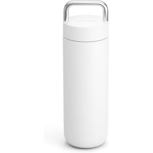 Fellow 20 oz Carter Carry Water Bottle – Leak-Proof Lid, Vacuum Insulated Stainless Steel Tumbler, Keeps Heat for 12 Hours/Stays Cold for 24 Hours, Stainless Steel Handle, Dishwasher Safe, Stone Blue(Matte White)