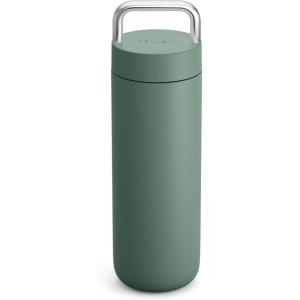Fellow 20 oz Carter Carry Water Bottle – Leak-Proof Lid, Vacuum Insulated Stainless Steel Tumbler, Keeps Heat for 12 Hours/Stays Cold for 24 Hours, Stainless Steel Handle, Dishwasher Safe, Stone Blue(Smoke Green)