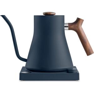 Fellow Stagg EKG Pro Electric Gooseneck Kettle – Pour-Over Coffee and Tea Pot, Stainless Steel, Quick Heating, Desert Rose with Maple Wood Handle, 0.9 Liter(Stone Blue with Walnut Handle)