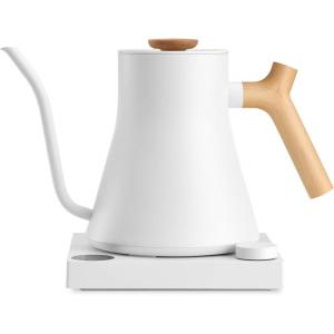 Fellow Stagg EKG Pro Studio Edition Electric Gooseneck Kettle – Pour-Over Coffee, Tea, Quick Heating, Precise Temperature Control, Scheduling, Built-in Brew Timer-Matte Black with Walnut Handle, 0.9 L(Matte White with Maple Wood Handle)