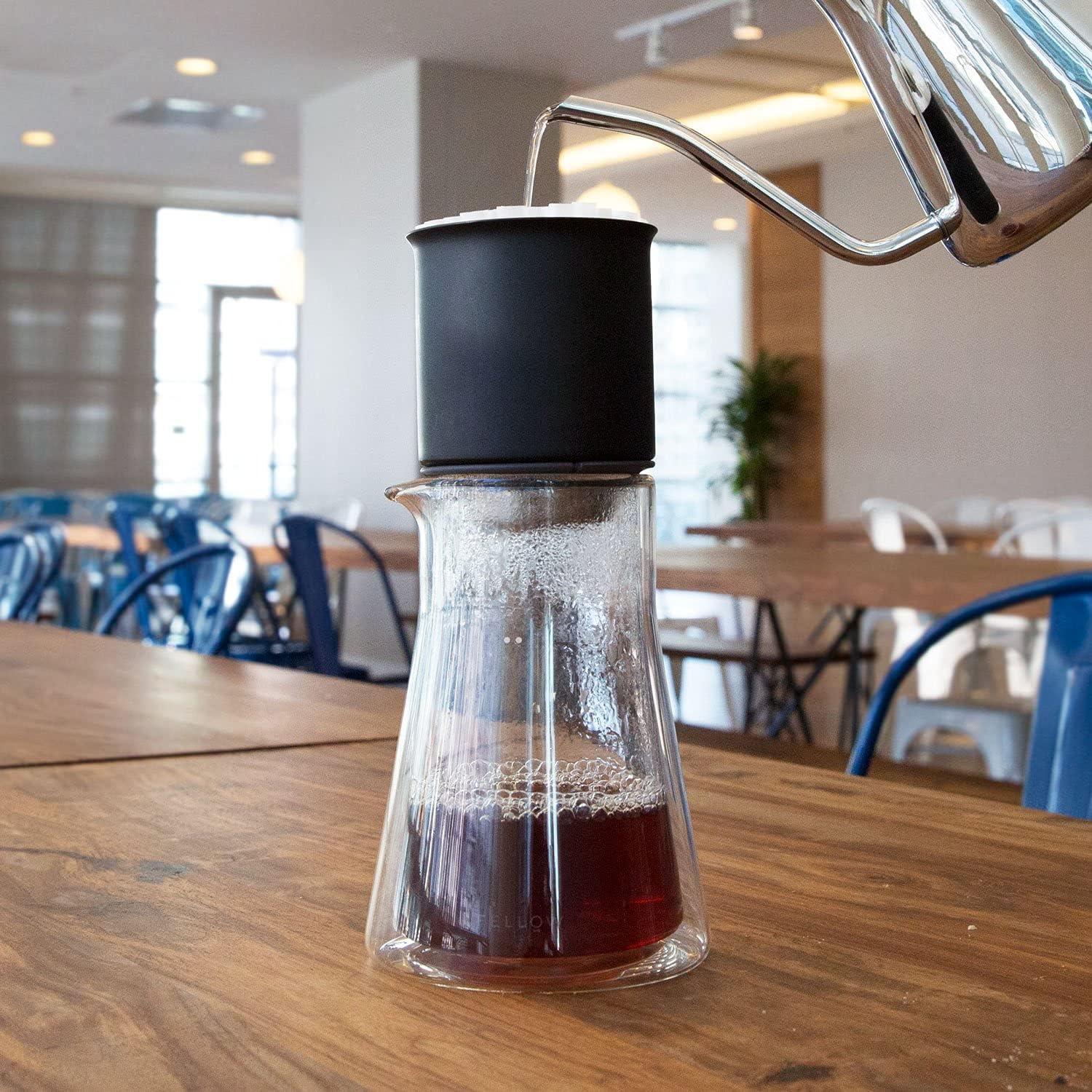 imageFellow Stagg Double Wall Coffee Carafe Vessel for Pour Over Manual Coffee Maker Handblown Borosilicate Glass Decanter 20 oz Clear Pitcher