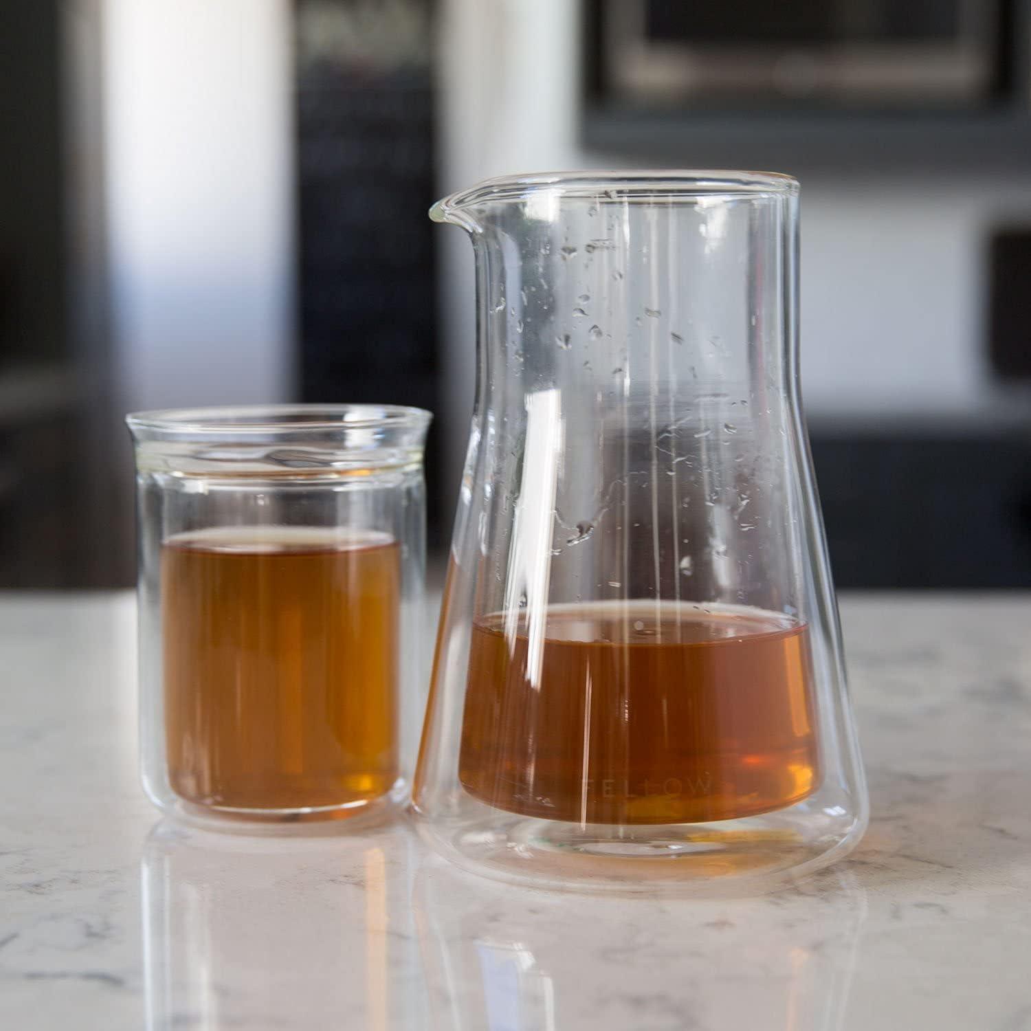 imageFellow Stagg Double Wall Coffee Carafe Vessel for Pour Over Manual Coffee Maker Handblown Borosilicate Glass Decanter 20 oz Clear Pitcher