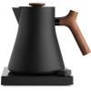 Fellow Corvo EKG Electric Tea Kettle-Electric Pour Over Coffee and Tea Pot-Quick Heating Electric Kettles-Temperature Control & Built-In Brew Timer-Matte White with Maple Handle-0.9 Liter(Matte Black with Walnut Handle)