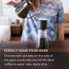 Fellow Stagg Double Wall Coffee Carafe – Vessel for Pour Over Manual Coffee Maker, Handblown Borosilicate Glass Decanter, 20 oz Clear Pitcher