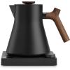 Fellow Corvo EKG Electric Tea Kettle-Electric Pour Over Coffee and Tea Pot-Quick Heating Electric Kettles-Temperature Control & Built-In Brew Timer-Matte White with Maple Handle-0.9 Liter(Matte Black with Walnut Handle)