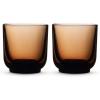 Fellow Pirch Cappuccino Glasses 6.5 oz Artisanal Cups, Set of 2, Dishwasher Safe Coffee Glasses for Milk & Espresso Drinks – Amber(Amber)