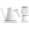 Fellow Stagg EKG Electric Gooseneck Kettle for Pour-Over Coffee and Tea – Stainless Steel Water Boiler & Ode Brew Grinder – Electric Burr Coffee Grinder Bundle