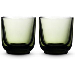 Fellow Pirch Cappuccino Glasses 6.5 oz Artisanal Cups, Set of 2, Dishwasher Safe Coffee Glasses for Milk & Espresso Drinks – Amber(Woodland)