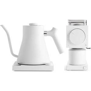 Fellow Stagg EKG Electric Gooseneck Kettle for Pour-Over Coffee and Tea – Stainless Steel Water Boiler & Ode Brew Grinder – Electric Burr Coffee Grinder Bundle