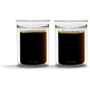 Fellow Stagg Tasting Glasses for Coffee and Tea Mug – Handblown Borosilicate Glass, Insulated Double Wall For Pour Over Mug, 10 oz (Set of Two)